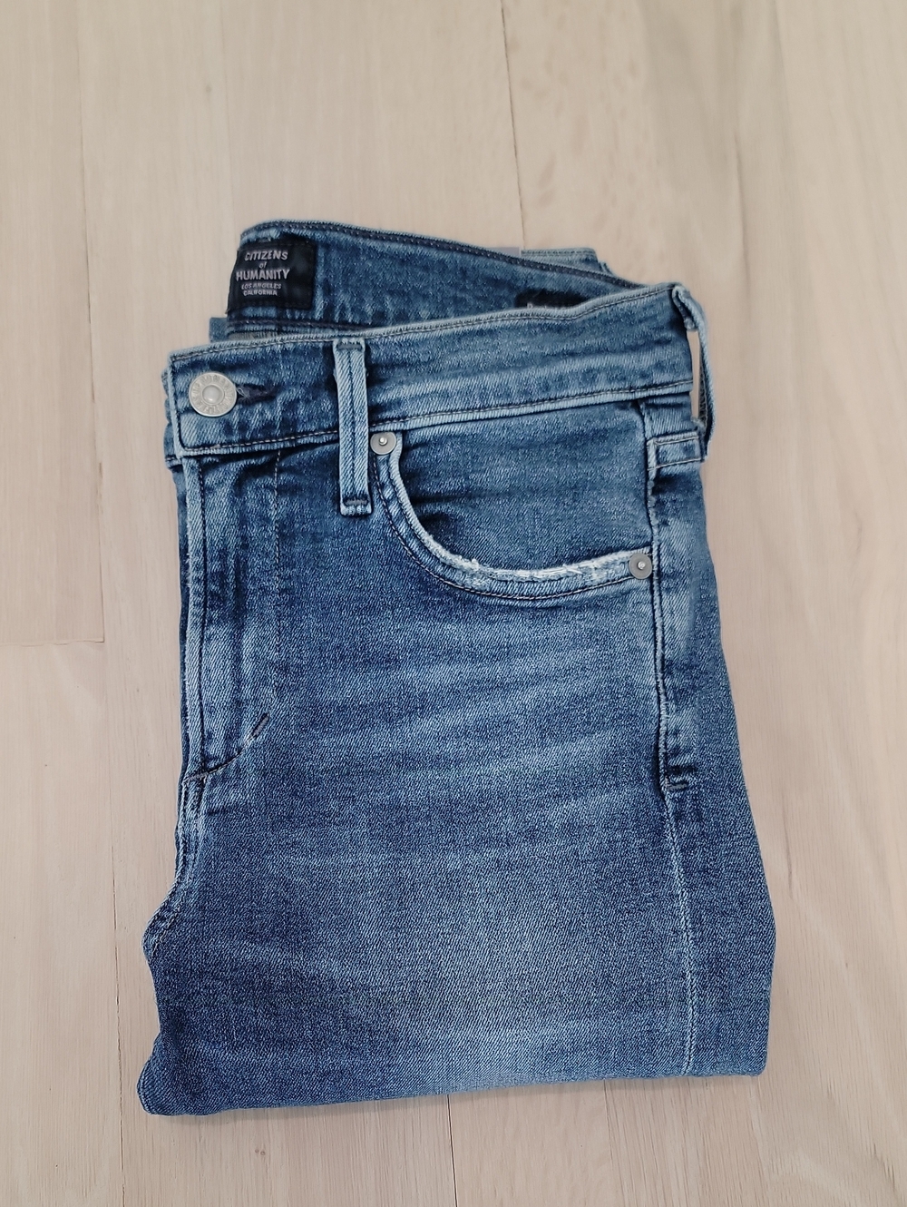 Citizens Of Humanity Light Blue Rocket Crop High-Rise Skinny Jeans